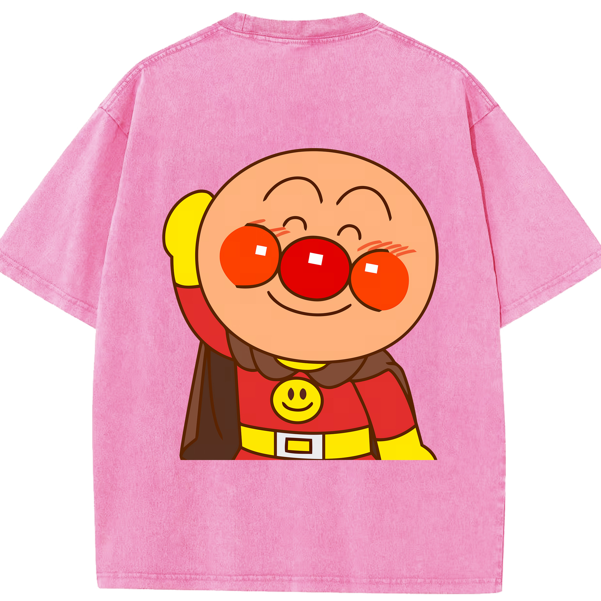 （画像用） アンパンマン Anpanman 綿100% ヴィンテージ風 半袖Tシャツ（背面プリント）